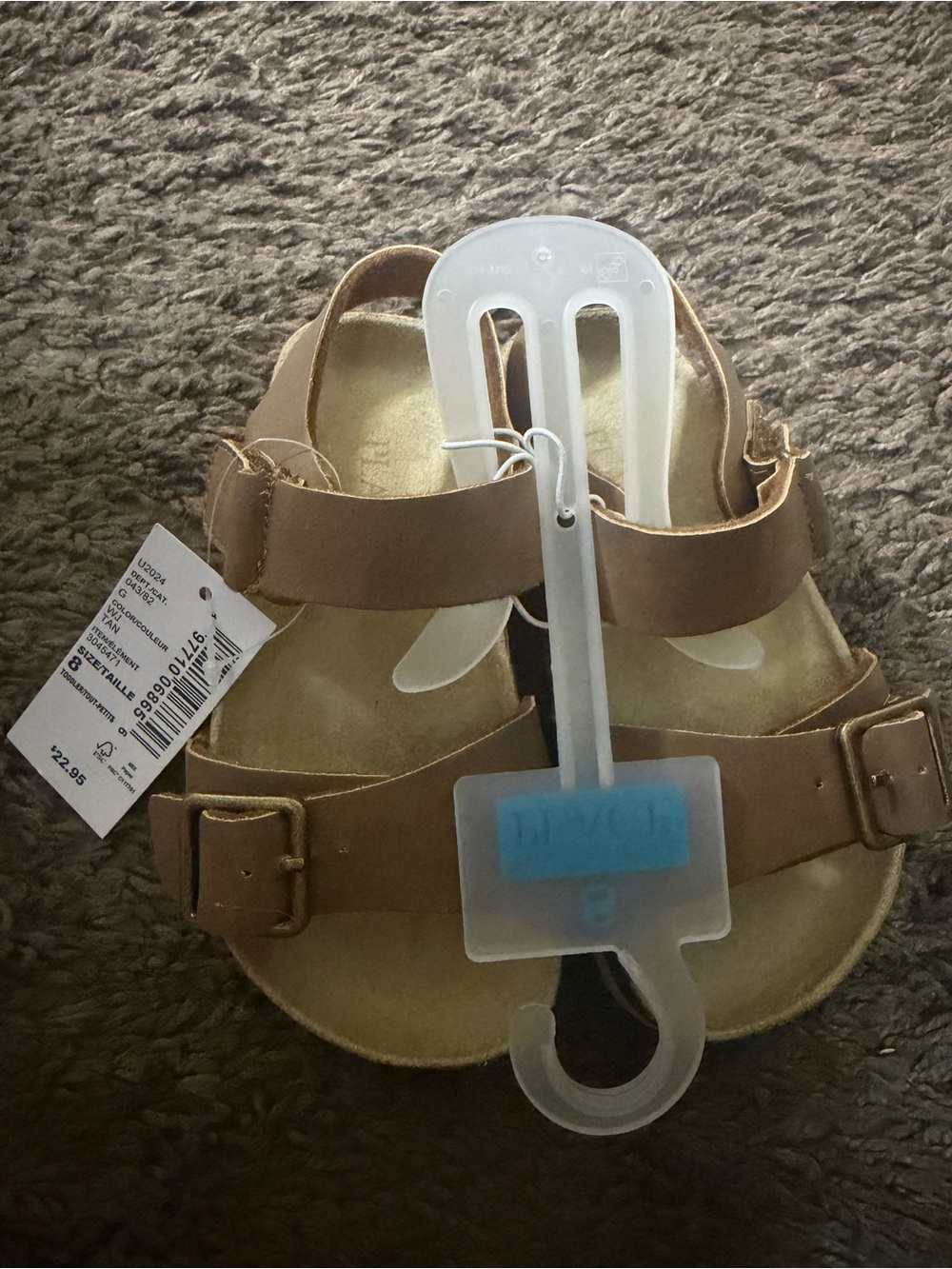 The Children's Place Tan Double-Buckle Kids Sandals